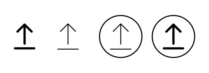 Upload icon vector isolated on white background. Upload sign icon. Upload button. Load symbol.