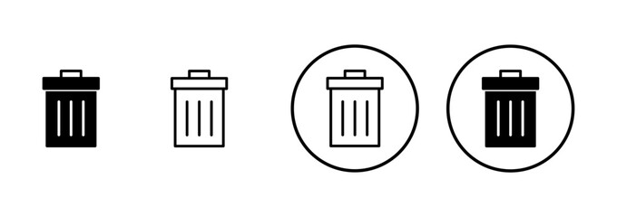 Trash icon vector isolated on white background. trash can icon. Delete icon vector