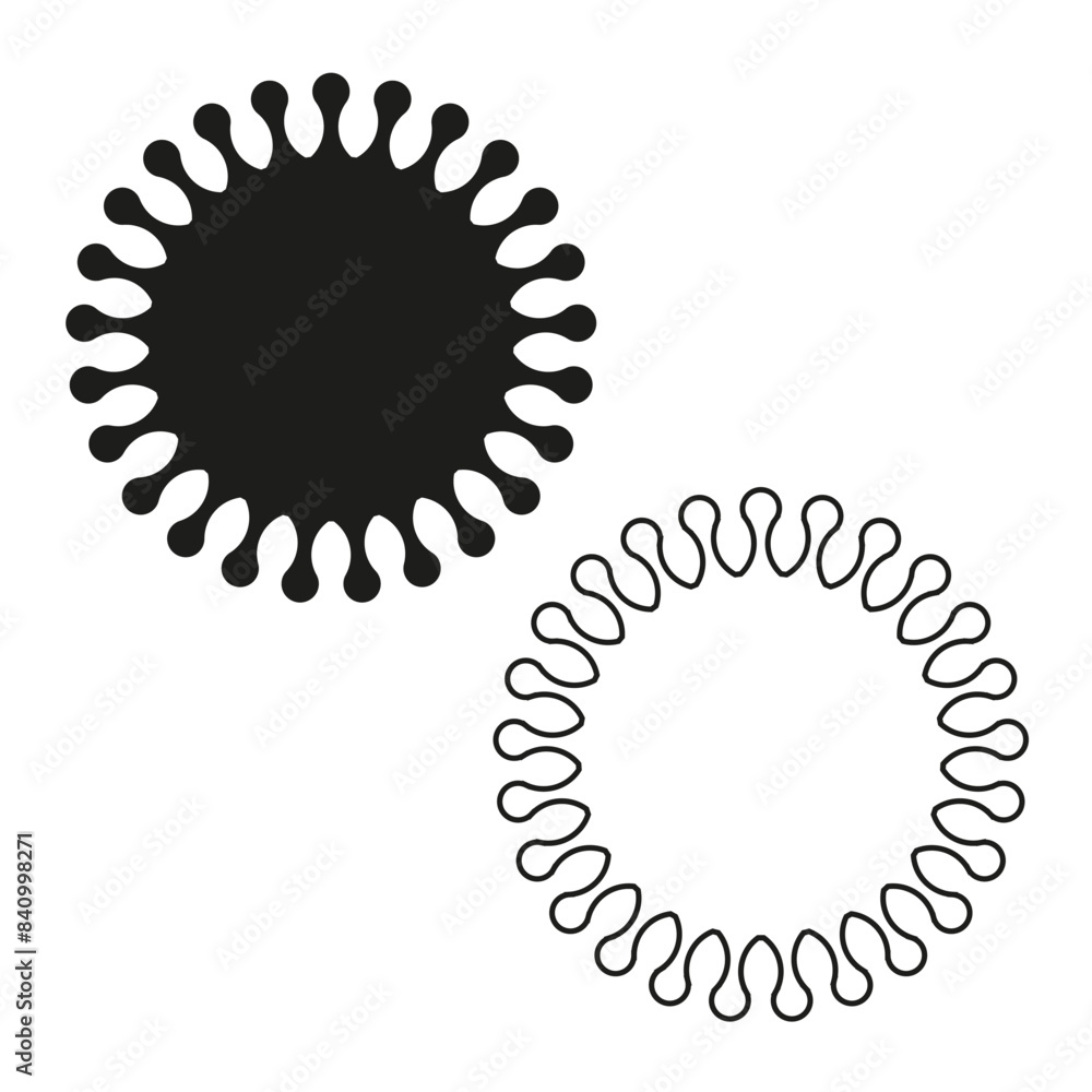 Poster abstract circular shapes. organic pattern. modern design. vector icons.