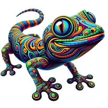 Psychedelic geko