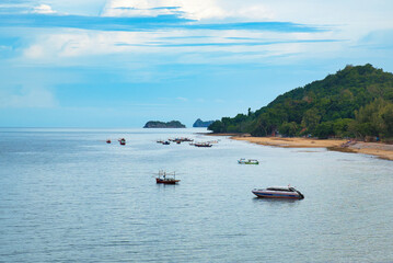Fototapeta premium チュムポーンのサイリービーチ タイ หาดทรายรี Sairee Beach, Chumphon