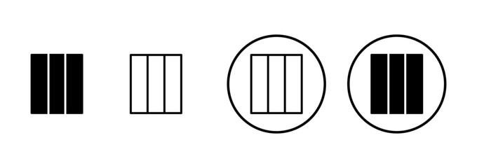 Library icon vector isolated on white background. Book icon vector