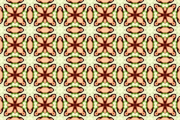 Seamless Fabric Cloth Tile Fashion Visual Background Graphic Design Template Texture Digital Interior Wallpaper Geometric Textile Symmetric Art Pattern.