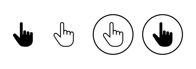 Hand click icon vector isolated on white background. pointer icon vector. hand cursor icon vector
