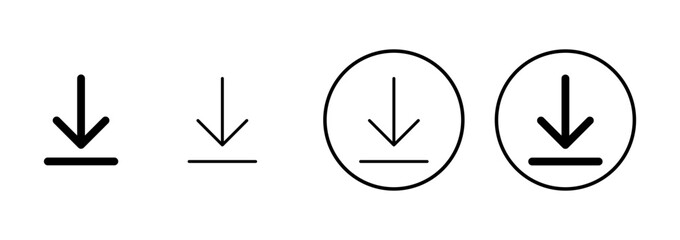 Download icon vector isolated on white background. Downloading vector icon