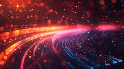 Obraz premium Explore the Quantum Realm: Abstract Background with Mesmerizing Patterns and Colors