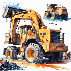 Heavy Equipment Ilustration Design Very Cool