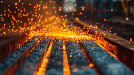 Obraz premium steel industry created with Generative AI technology