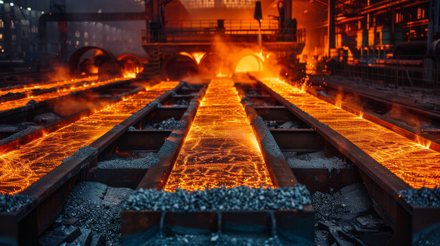 steel industry created with Generative AI technology