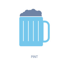 pint concept line icon. Simple element illustration. pint concept outline symbol design.