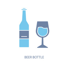 beer bottle concept line icon. Simple element illustration. beer bottle concept outline symbol design.