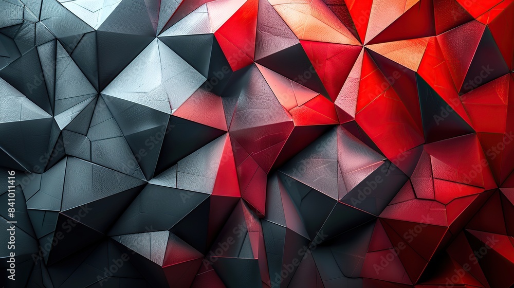 Poster dazzling geometric triangle background in multiple colors for digital art