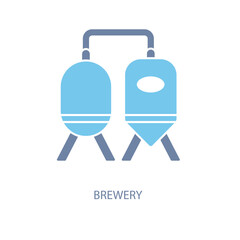 brewery concept line icon. Simple element illustration. brewery concept outline symbol design.