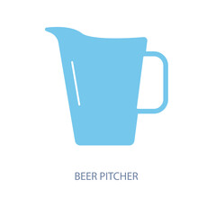 beer pitcher concept line icon. Simple element illustration. beer pitcher concept outline symbol design.