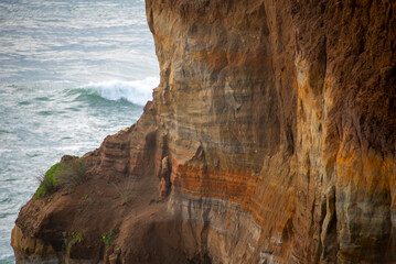 Geological Sedimentary Layers in Cliff
