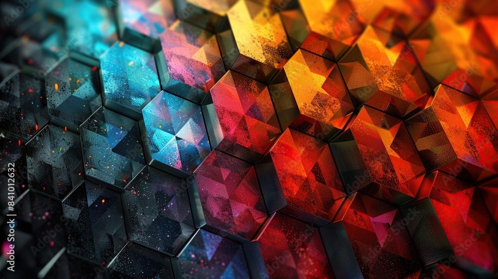 Aufkleber immersive 3d geometric abstract backgrounds for cutting-edge visual projects