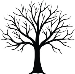 Fototapeta premium tree without leaf silhouette vector