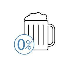 non alcoholic beer concept line icon. Simple element illustration. non alcoholic beer concept outline symbol design.
