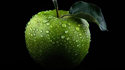 Attractive ripened green apple