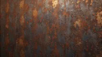 The image is of a rusty metal surface with a lot of texture and detail