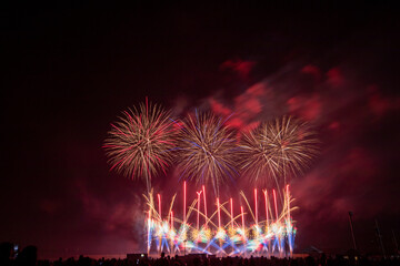 春の東北の花火