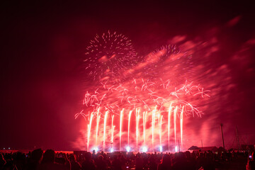 春の東北の花火