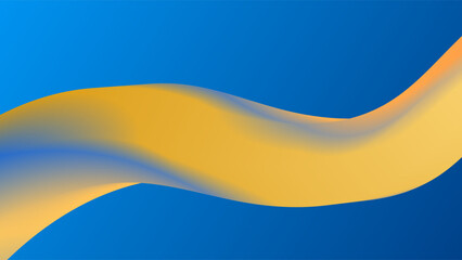 ABSTRACT BACKGROUND ELEGANT GRADIENT BLUE YELLOW DUOTONE 3D FLUID SWIRL WAVY SMOOTH LIQUID COLORFUL DESIGN VECTOR TEMPLATE GOOD FOR MODERN WEBSITE, WALLPAPER, COVER DESIGN 