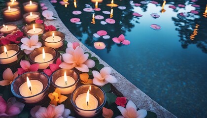 candles by the pond