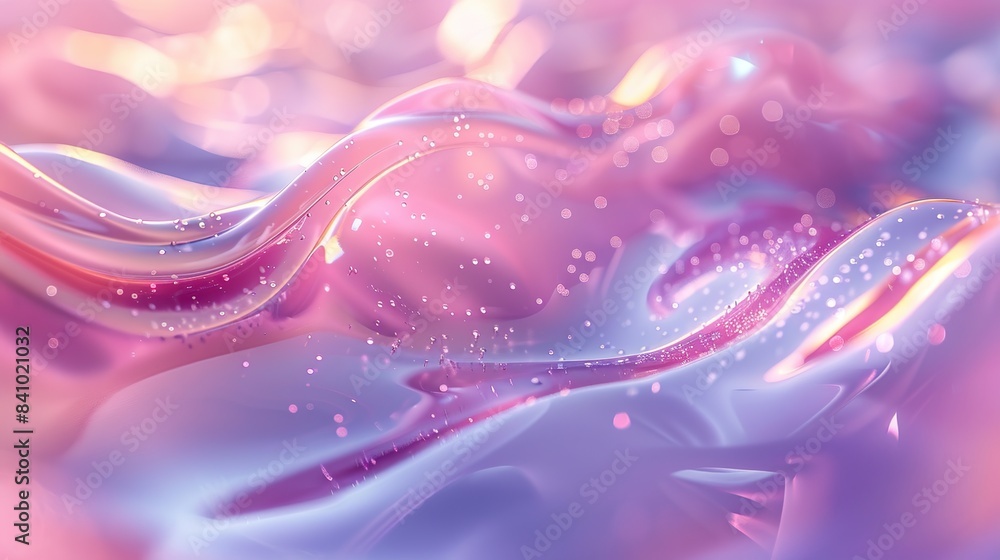 Aufkleber dynamic and colorful: 3d liquid abstract background with splashing fluid art
