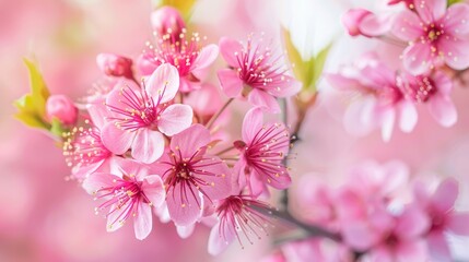 Naklejka premium Blooming Cherry Blossoms in Spring