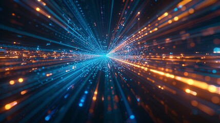 Fototapeta premium Abstract Light Streaks Background - Generative AI