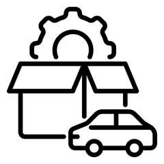 spare Parts icon, line icon style