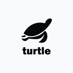 turtle flat design icon logo