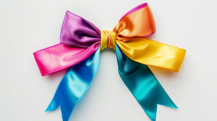 Colorful Ribbon Bow Isolated