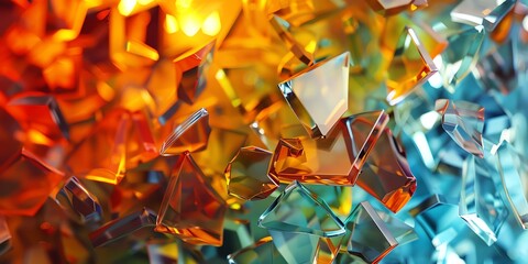broken glass wallpaper, with colorful background, red yellow green, blur background for banners, advertising backgrounds, website backgrounds