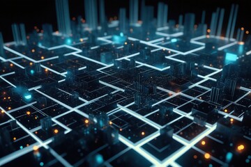 Obraz premium Background of technological concepts