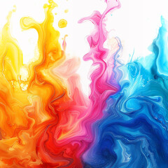 Obraz premium Abstract Watercolor Background. Abstract wall art. Vivid Colored Rainbow Art Graphic. Vivid Colored Rainbow Art Graphic