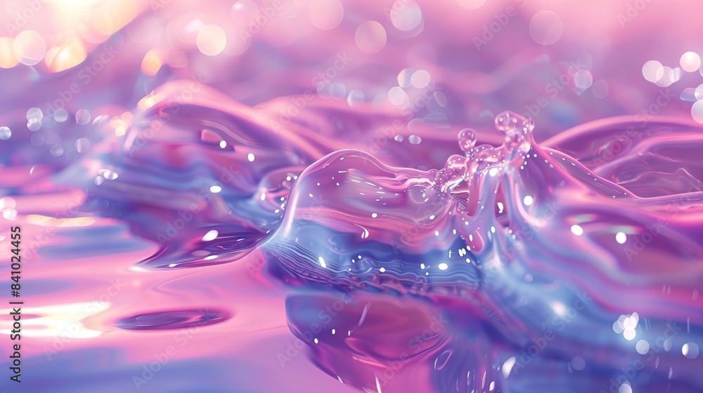 Poster creative expression: 3d liquid abstract splashing background with dynamic visuals