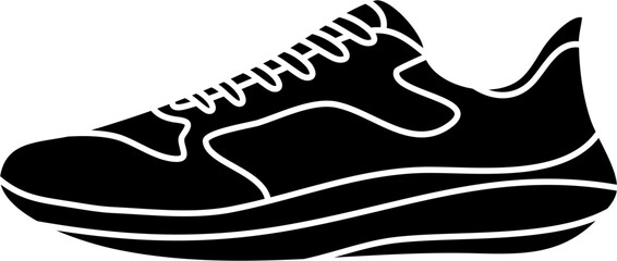 cross country running shoes vector illustration