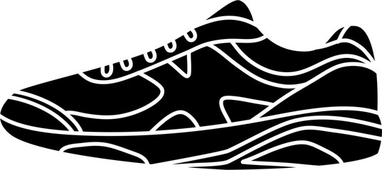 motion control running shoes vector illustration