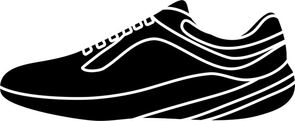 road running shoes vector illustration