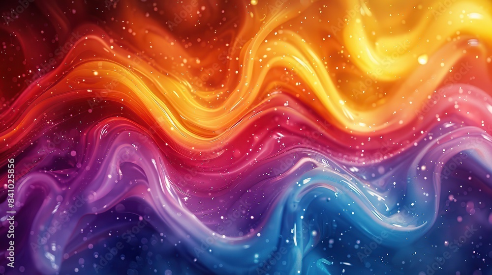 Poster dynamic 3d liquid abstract background featuring splashing and fluid motion