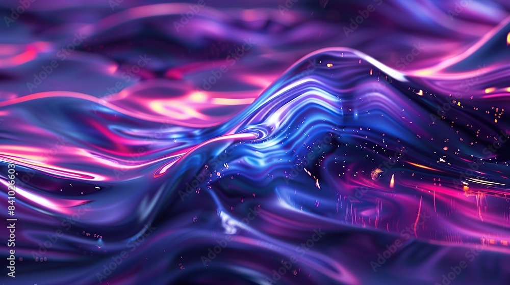 Aufkleber innovative 3d liquid abstract splashing background with fluid movement and colors