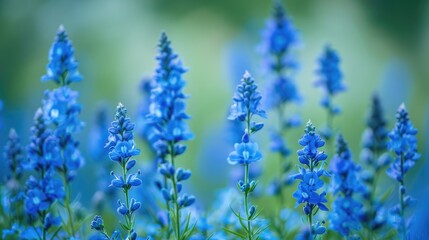 Obraz premium Vipers Bugloss or Blueweed Flowers in Bloom A Field of Blue Blossoms in Their Natural Habitat