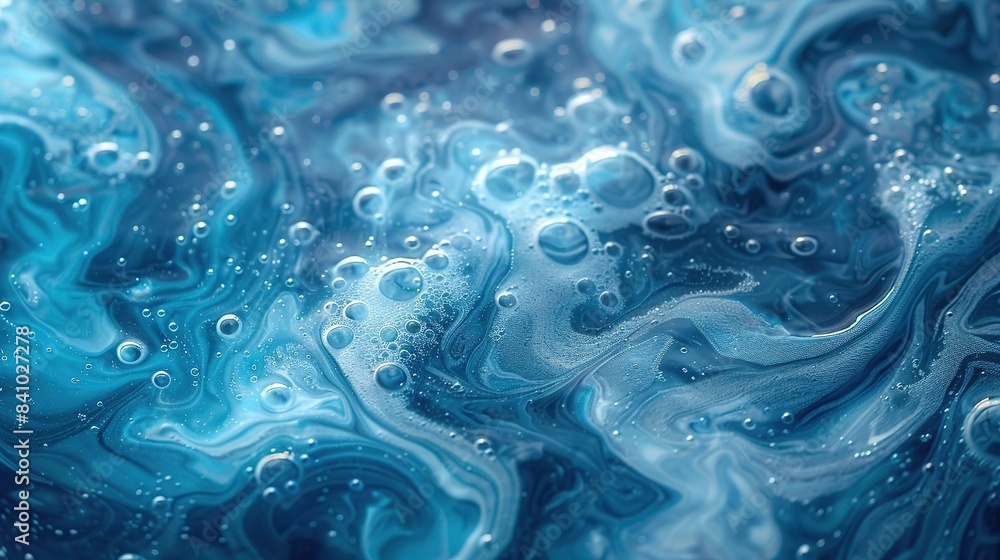 Aufkleber energetic 3d liquid abstract background featuring splashing and dynamic waves