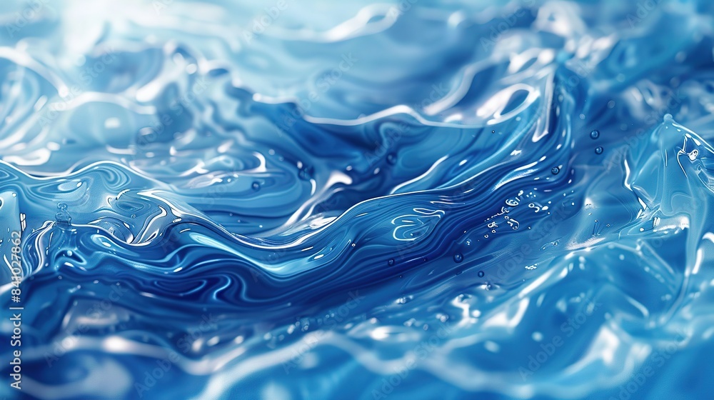 Poster breathtaking 3d liquid abstract background with splashing and flowing elements