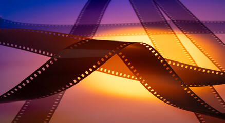 film for color cinema background poster banner postcard flyer with free space for text