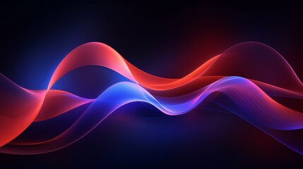 An abstract flowing neon wave background in a geometric style, with repeating patterns and angular shapes.