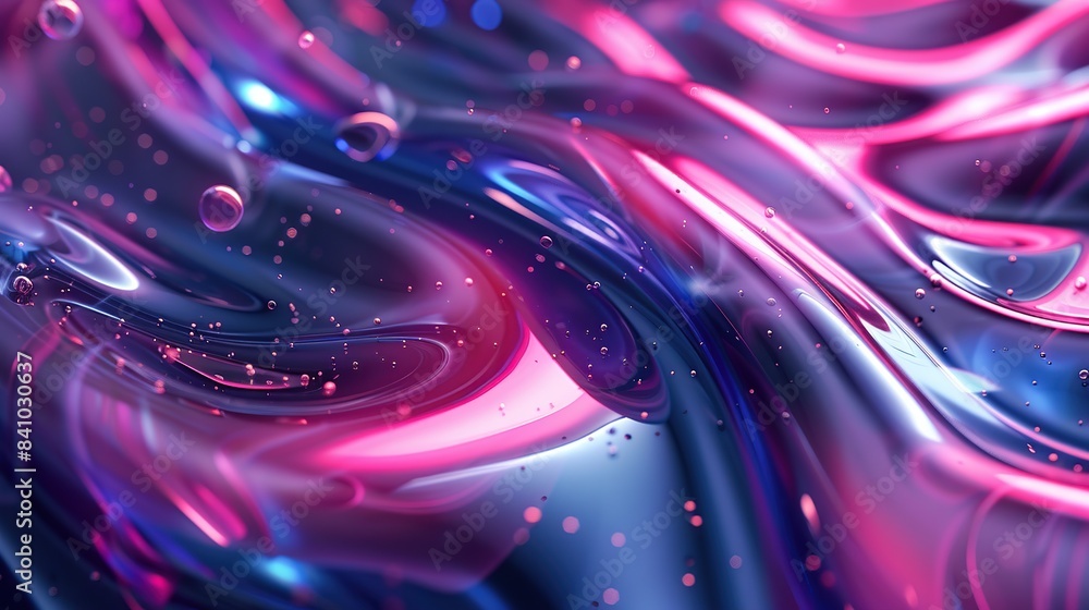 Poster beautiful 3d liquid abstract splashing background with vibrant fluid dynamics