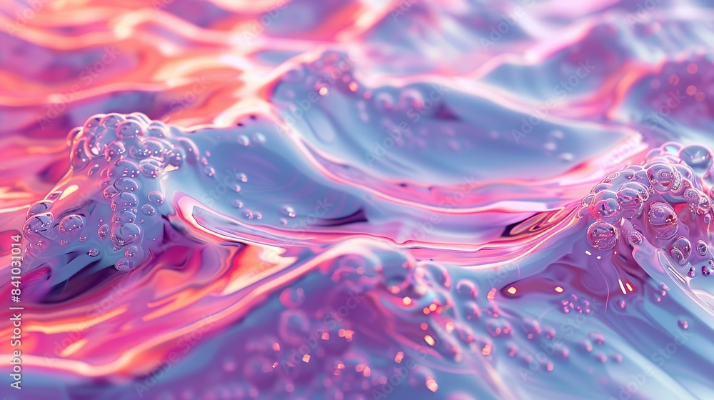 Poster immersive 3d liquid abstract background with vivid colors and splashing motion